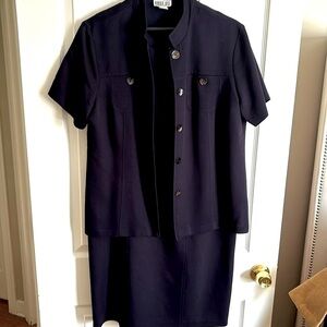 EUC 2pc Vintage Bobbie Bee blue Suit Dress, very soft and comfortable